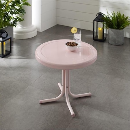 Retro Metal Side Table - Pink